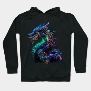 Dragon, Neon Glow Party Nightclub Hoodie